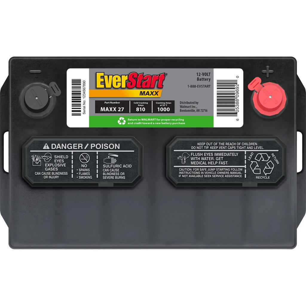 Lead Acid Automotive Battery Group Size 27 12 Volt 830 CCA Q364