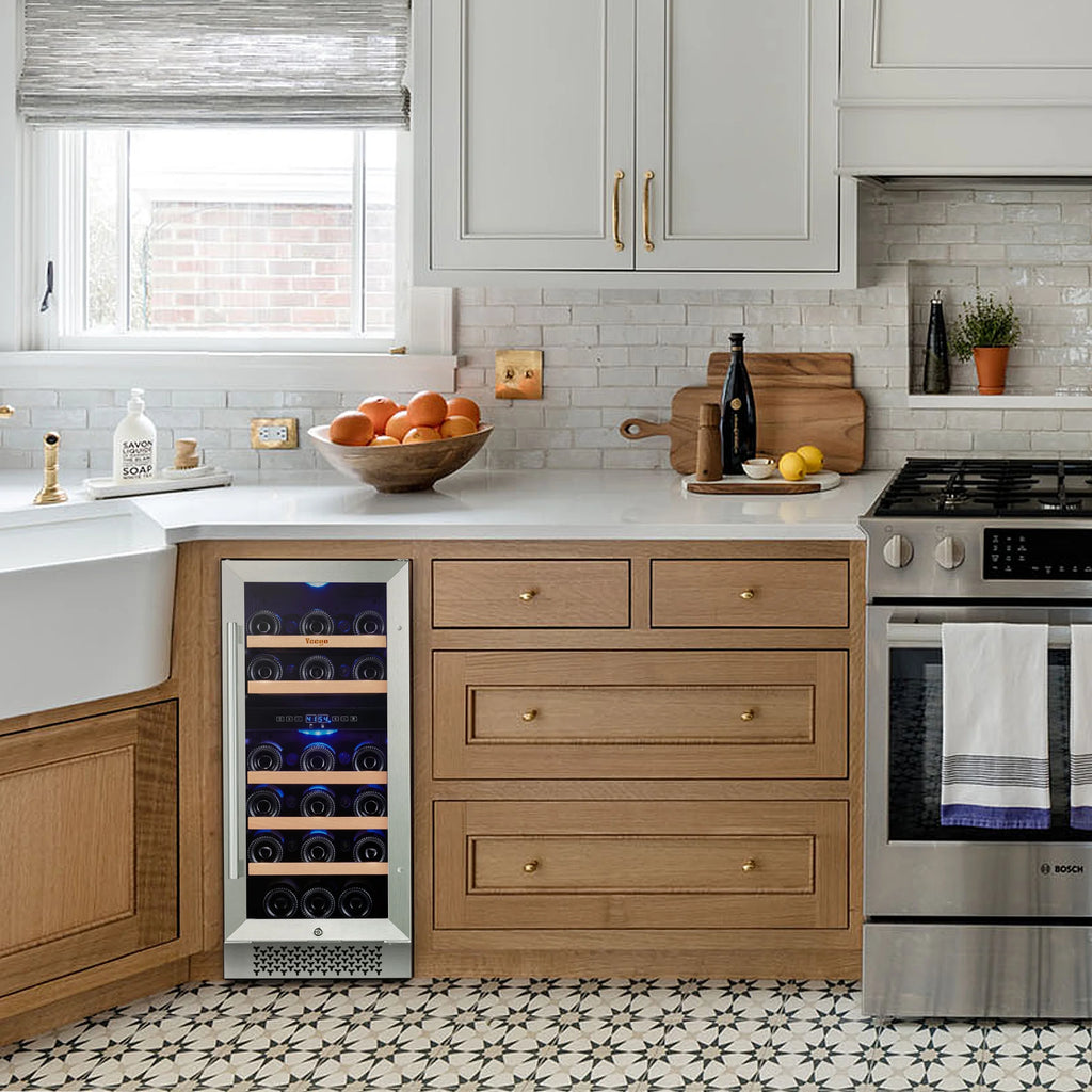 15 Bottle Dual Zone Wine Cooler Refrigerator S51098