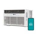 8,000 BTU 115V Smart Window Air Conditioner with Remote, Black K224