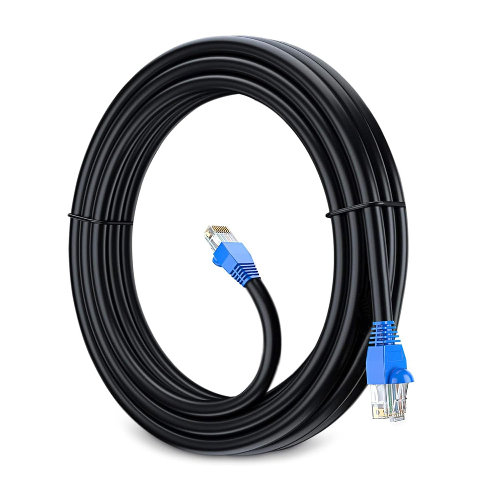 Black 250 ft Cat5e Outdoor Ethernet Cable J3863