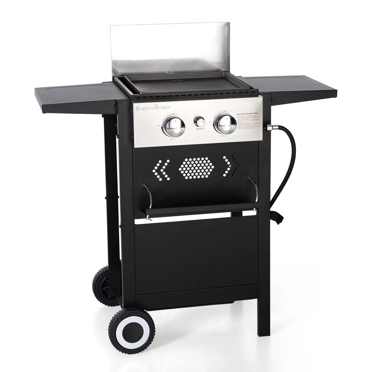 2-In-1 Gas Grill 20,000 BTU Black J742679