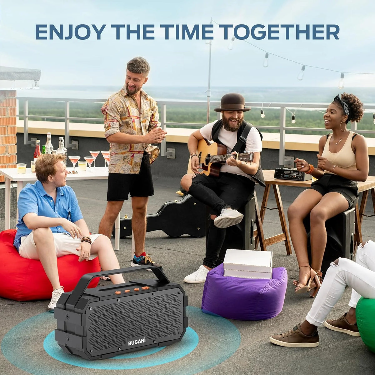 Wireless Portable Bluetooth Speaker 40W IPX6 Waterproof J5868