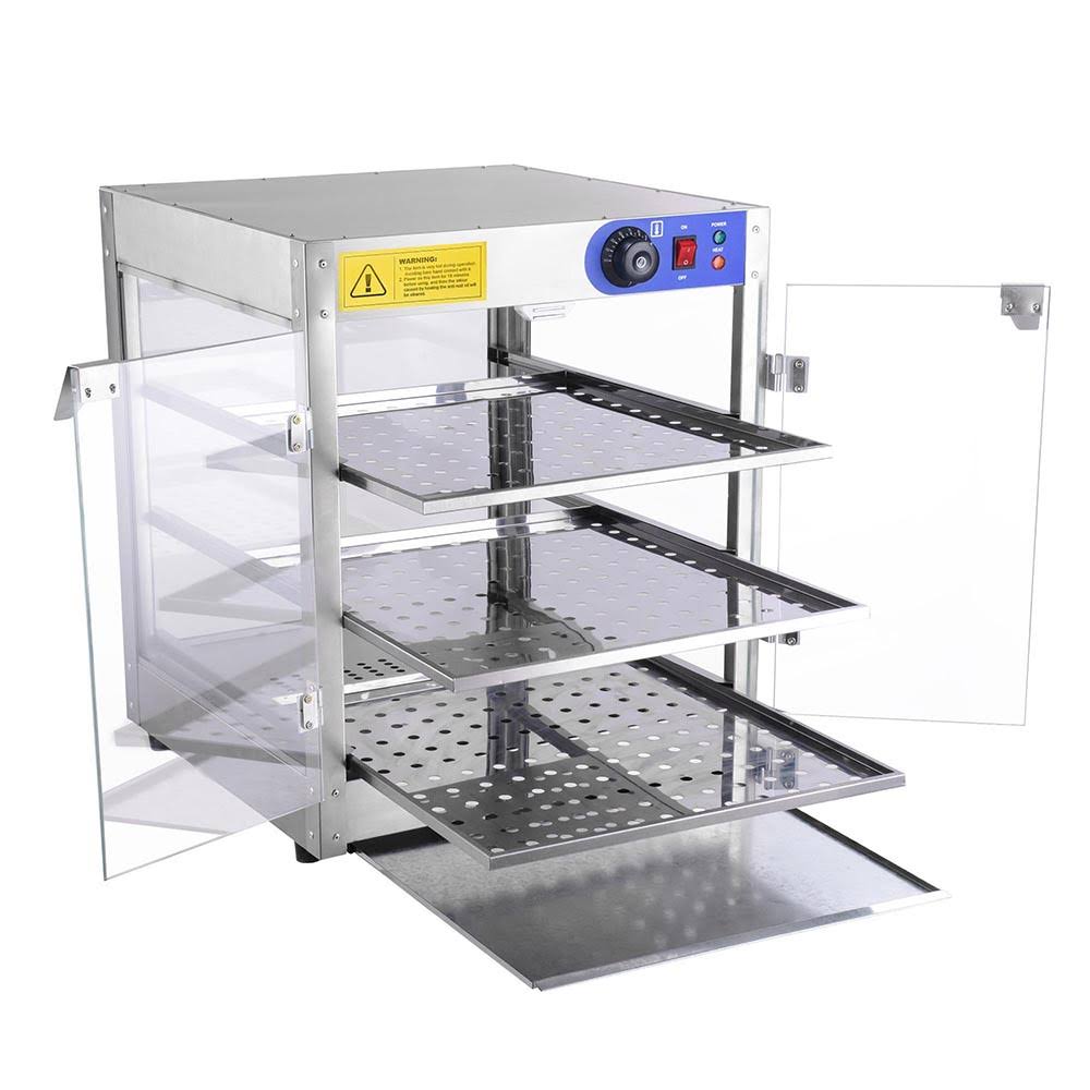 3-Tier Commercial Countertop Food Pizza Warmer 750W Pastry Display Case Q407