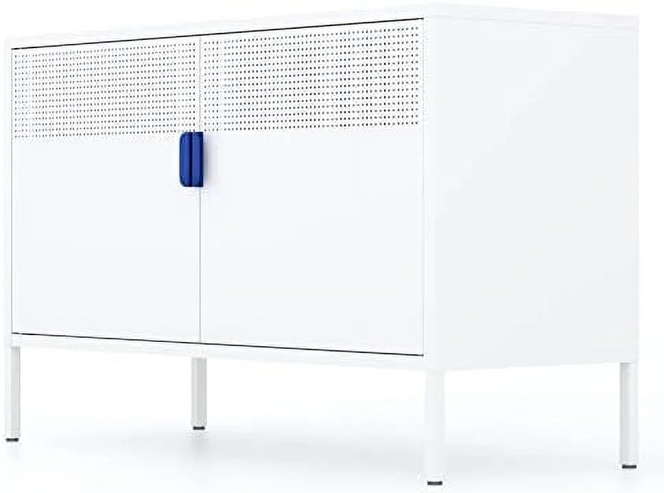 Metal Locker Cabinet with Mesh Door Adjustable Shelves L68238