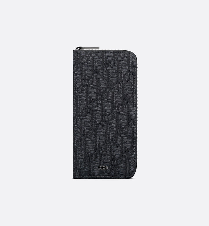 Black Vertical Long Zipped Wallet W895939