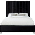 Black Velvet King Bed H2189