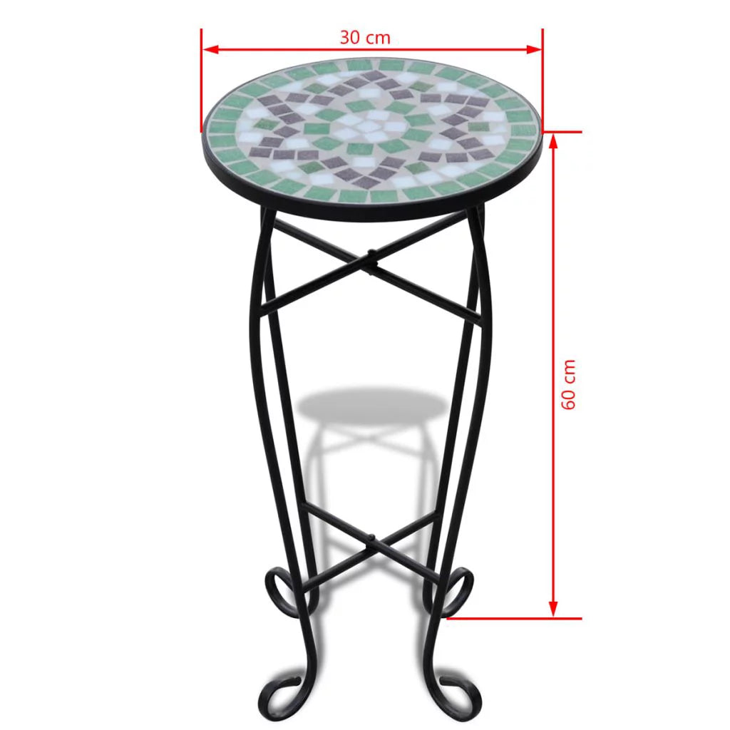 Green White Side Table V322020