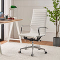 Black Adjustable Vegan Leather Executive Office Chair P515504