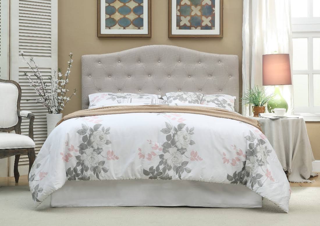 Ivory Tufted Full to Queen Headboard Z402853