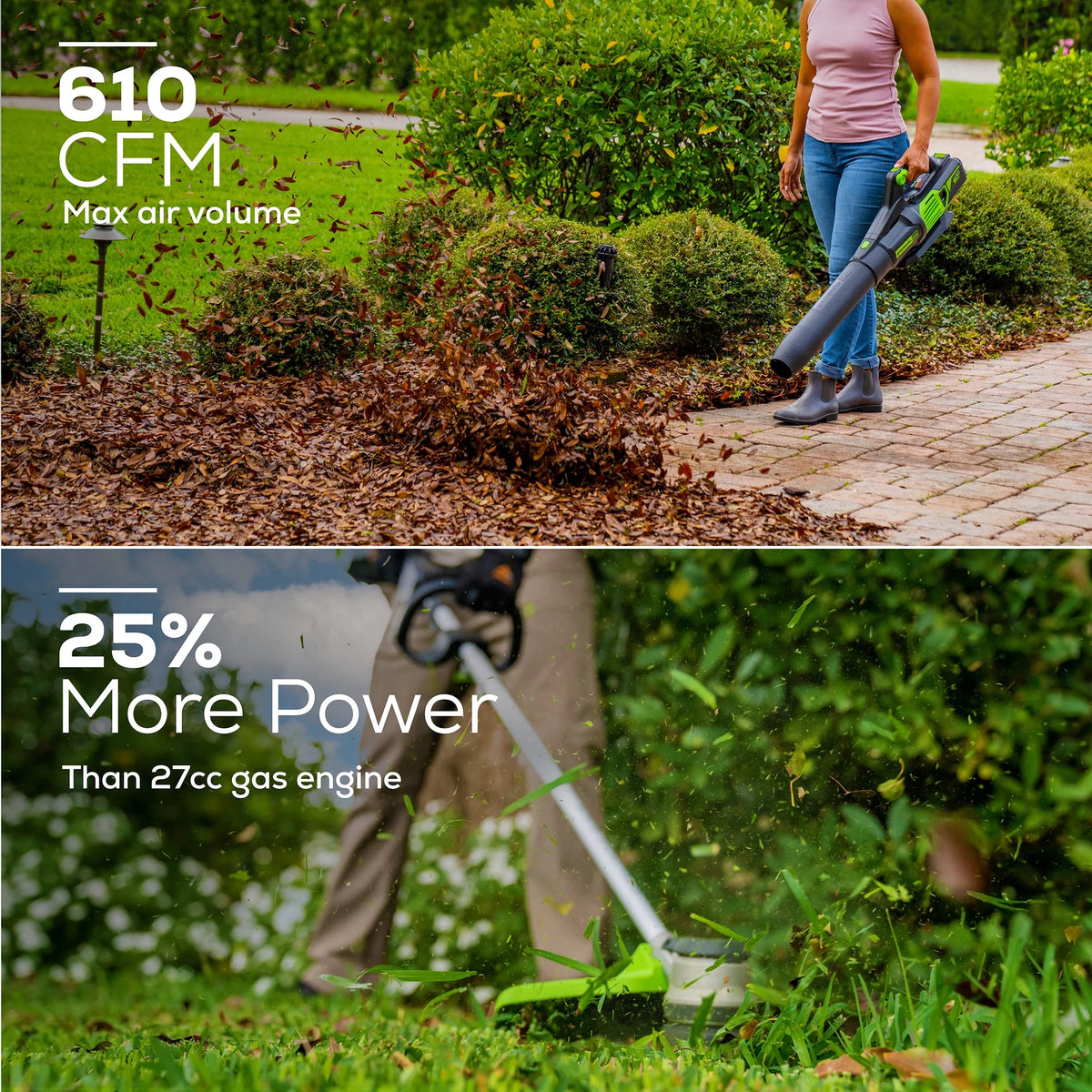 60V Cordless String Trimmer and Leaf Blower Combo Kit U452669