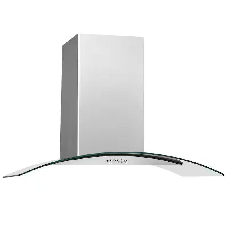 42 in. Convertible Glass Canopy Island Range Hood in Stainless Steel G9056