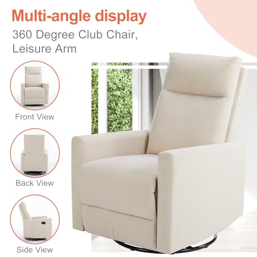 Light Grey Massage Recliner Chair with Lumbar Support B1263