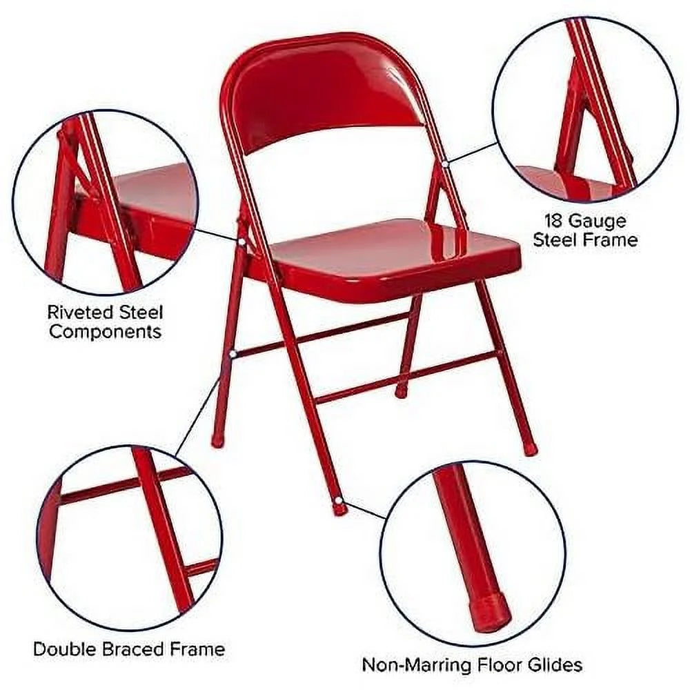 Red Metal Folding Chair X171231