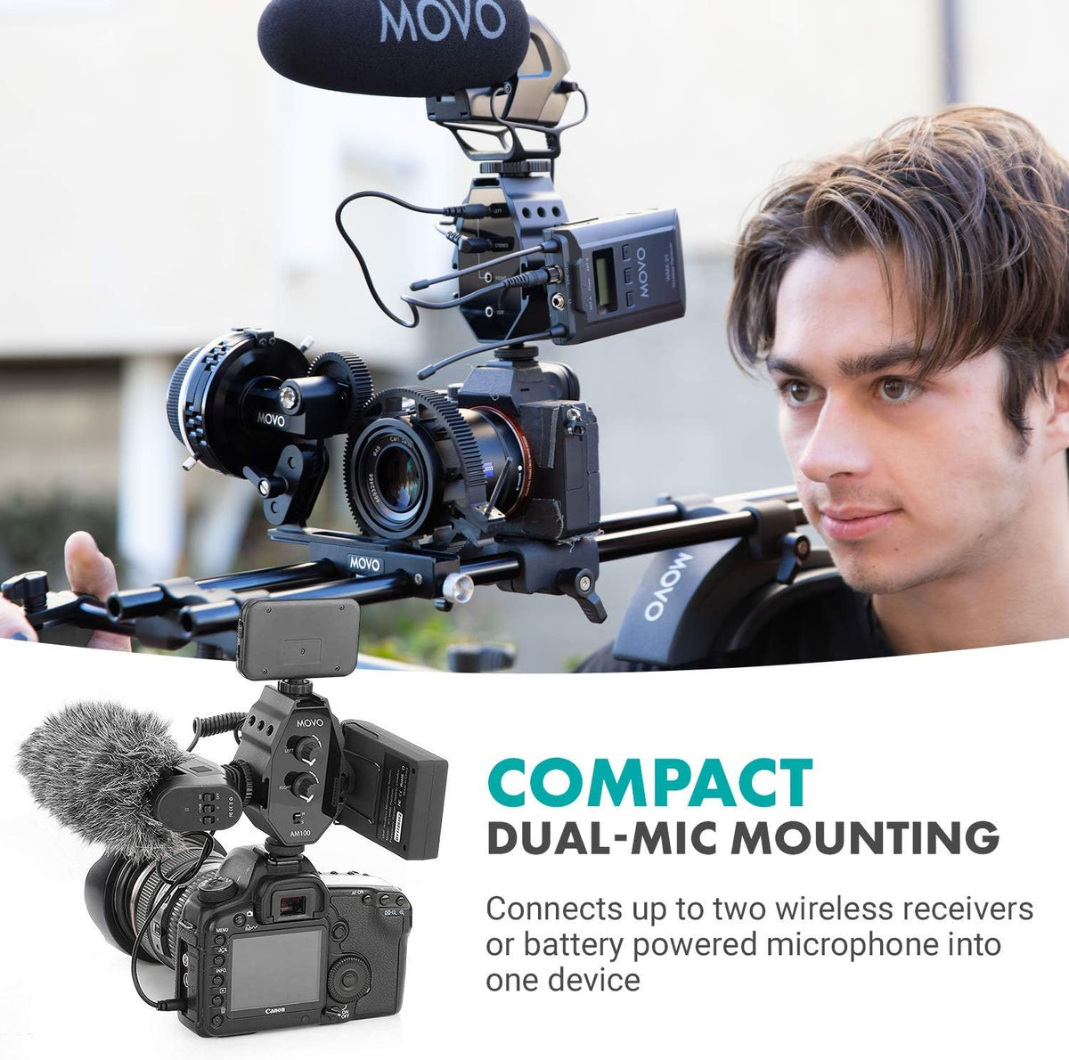 48-Channel UHF Wireless Lavalier Microphone System with 2-Ch Mixer, 2 Receivers, 4 Transmitters, and 4 Lapel Microphones Z20496