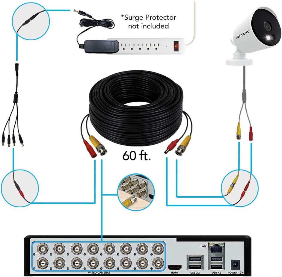 4 Wired 1080p HD Indoor/Outdoor Security Camera System with 1TB Hard Drive P5233