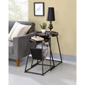 Matte Black Steel 2-Piece Nesting Tables Set E481707