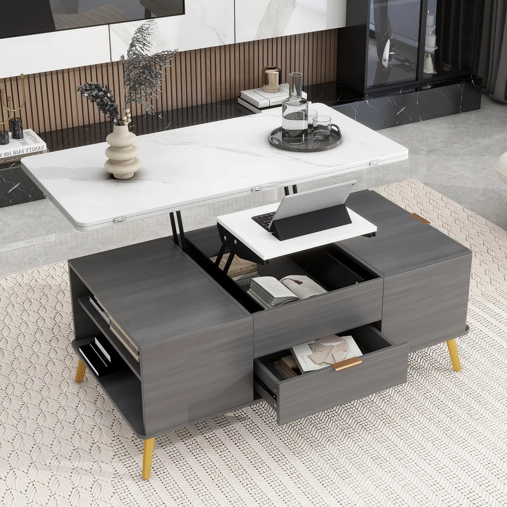Double Lift Top Coffee Table with 4 Drawers U215274