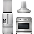 36 Electric Range, Range Hood, Refrigerator with Water and Ice Dispenser, Dishwasher U2522