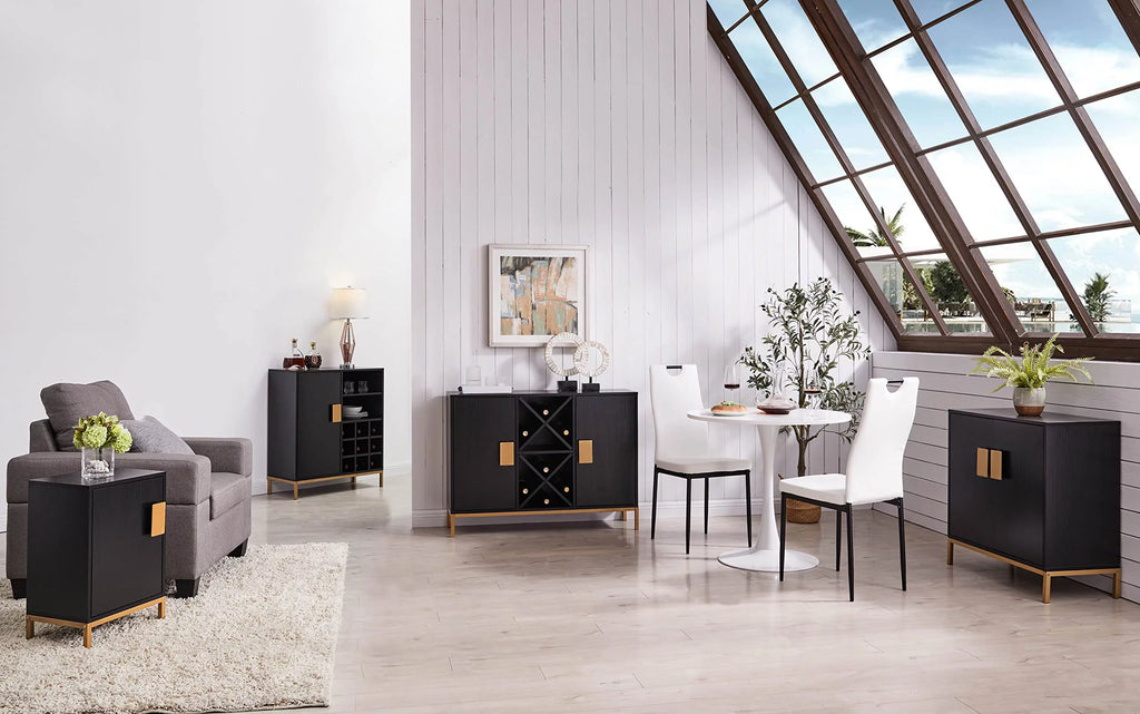 Wood Accent Cabinet Side Table P99359