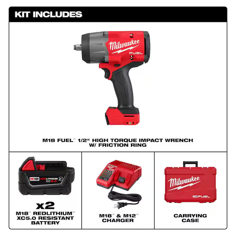18V Lithium-Ion Brushless Cordless 1/2 in. Impact Wrench Kit X738