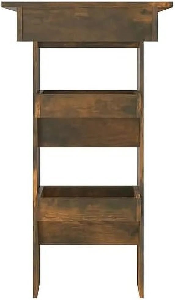 Brown Oak Engineered Wood Dining Table V81832