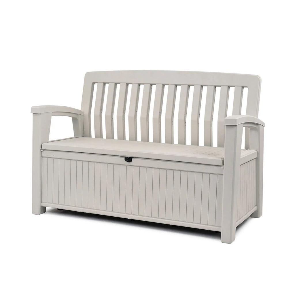 60 Gallon Ivory Storage Bench Deck Box E449495