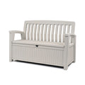 60 Gallon Ivory Storage Bench Deck Box E449495