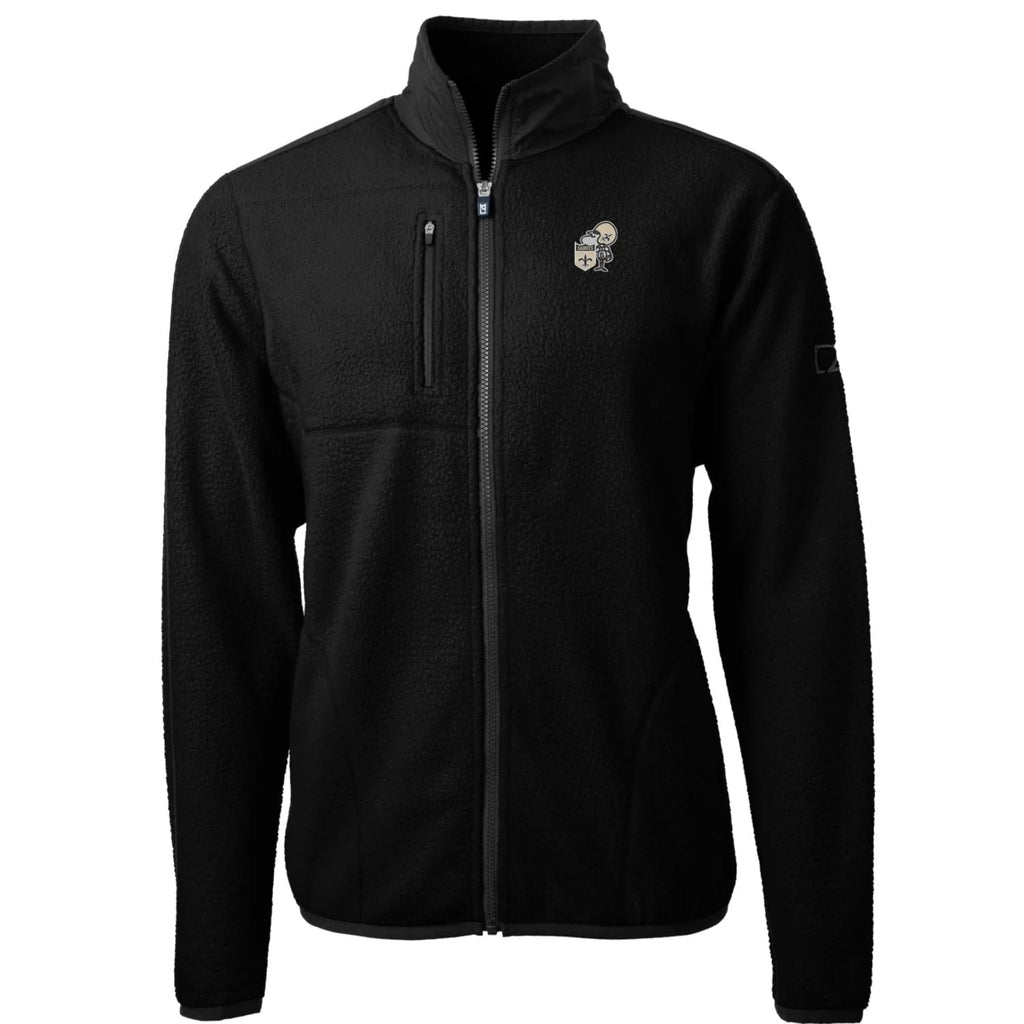 Men's Black Big & Tall Fleece Full-Zip Jacket H17226