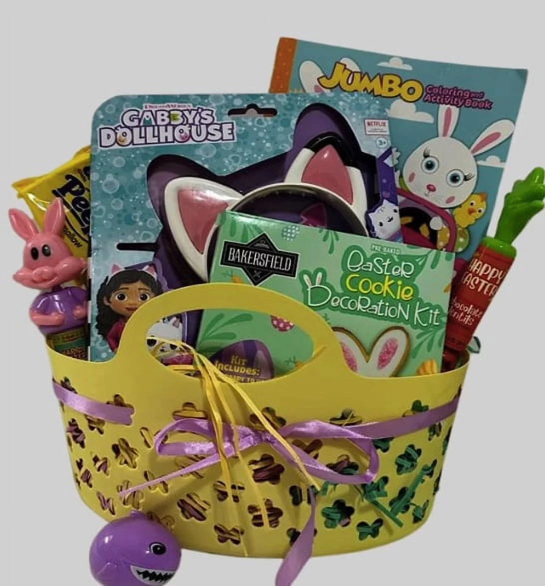 Easter Gift Basket with Coloring Book Candies & Bucket O90059