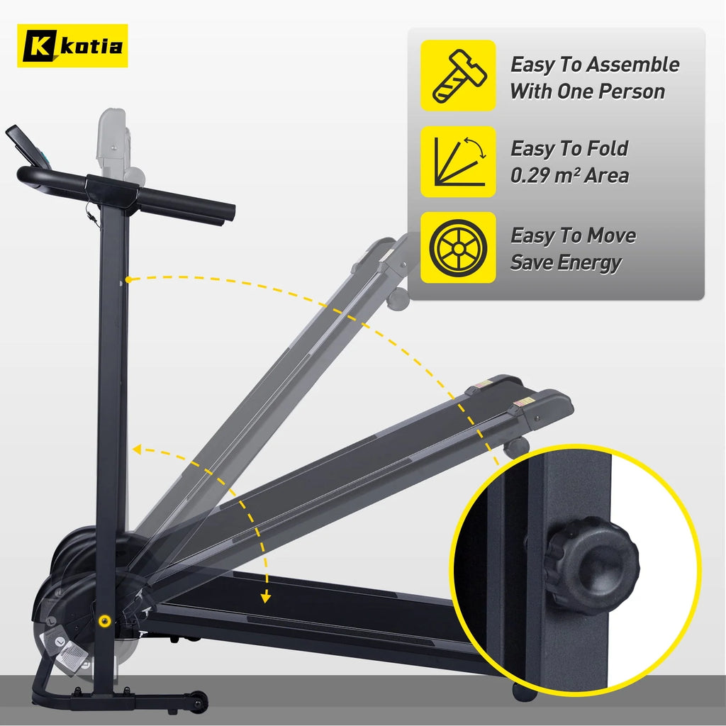 Manual Treadmill with 10° Incline Foldable E2431