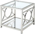 Contemporary Metal 1-Shelf End Table in Chrome G782942