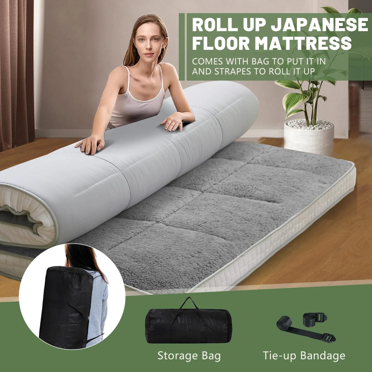 Japanese Floor Futon Mattress Thicken Tatami Mat F18927