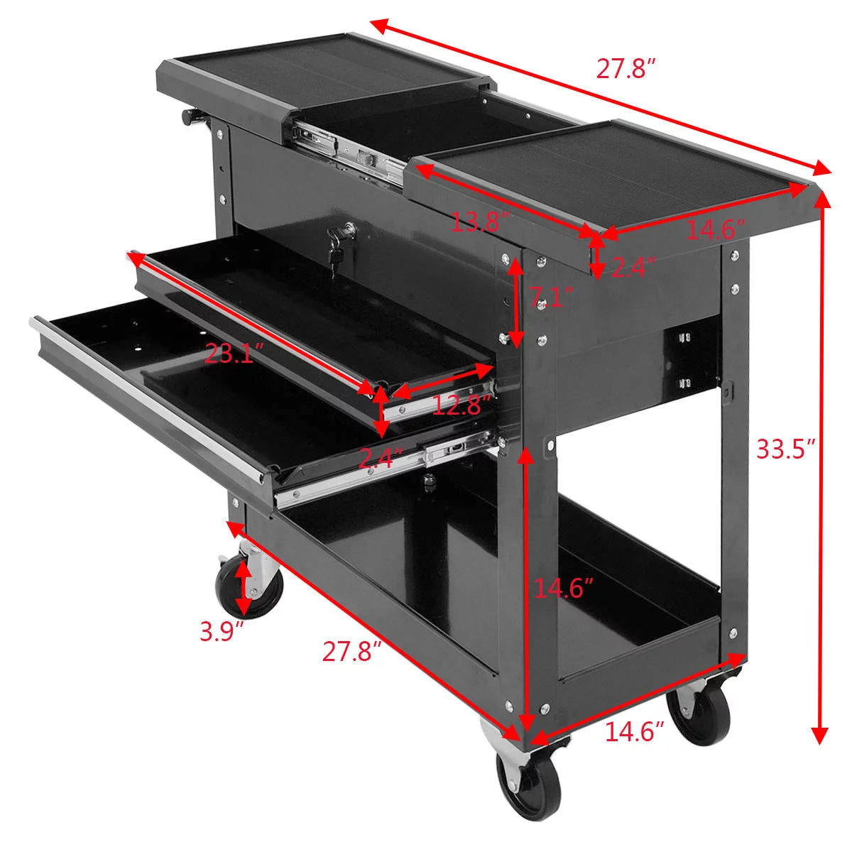 Rolling 2 Drawer Tool Cart I89940