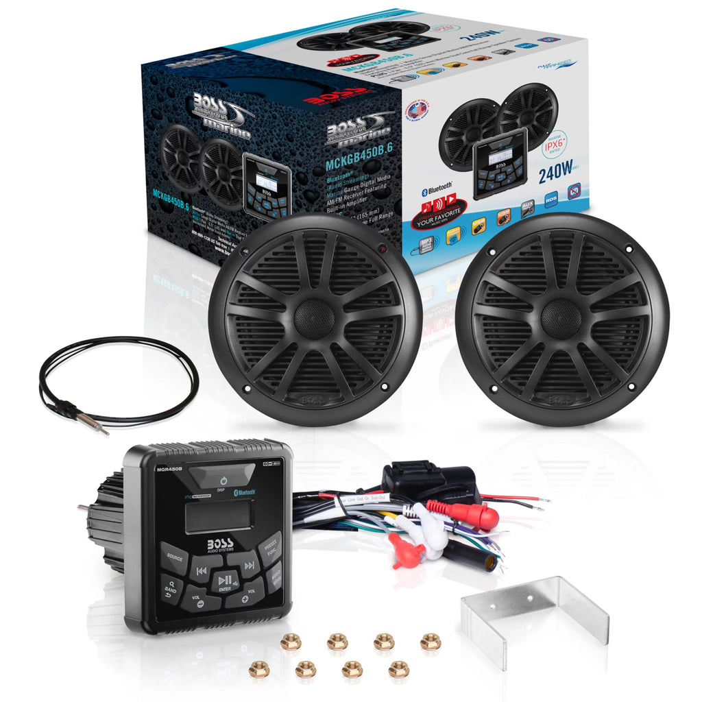 Marine Gauge Receiver Speakers, Bluetooth, No CD G5182