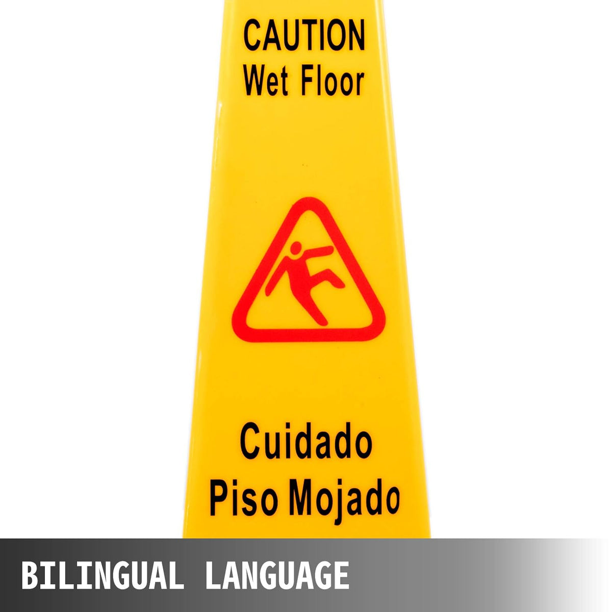 10 Pack 26-Inch Yellow 4 Sided Wet Floor Sign I282