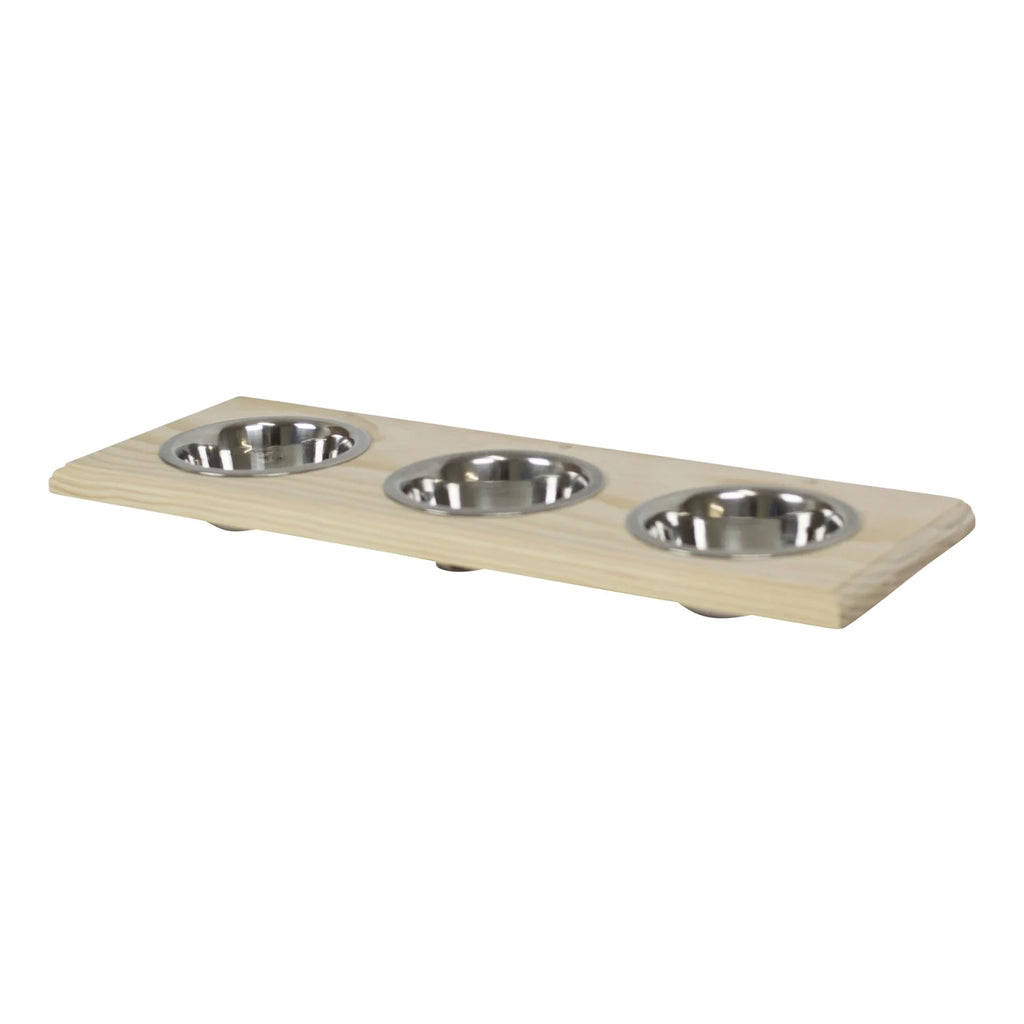 Unfinished Wood Pet Food Holder I766090