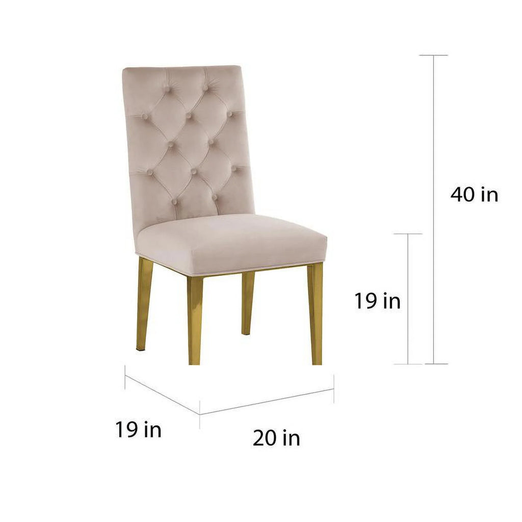 5pc Glass Dining Set with Velvet Chairs B33504