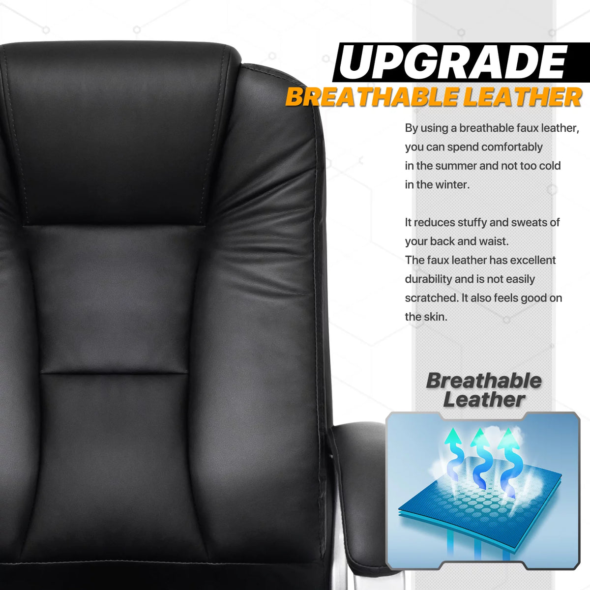 Black High-Back Ergonomic Office Chair L9507