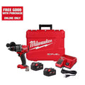 18V Lithium-Ion Brushless Cordless 1/2 in. Hammer Drill Driver Kit with Two 5.0 Ah Batteries J437405