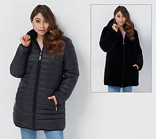 Reversible Faux Fur Water Resistant Jacket Z806