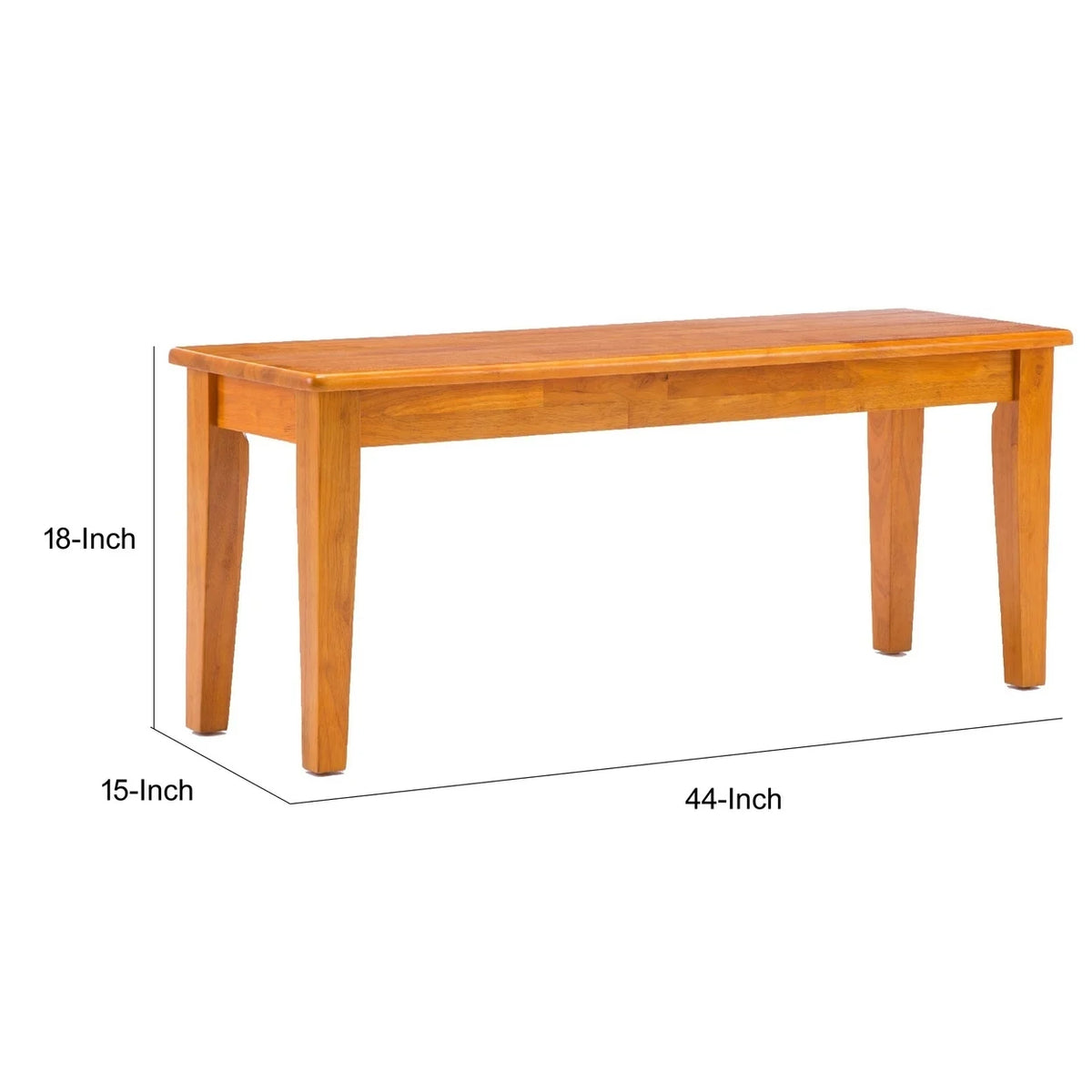 Oak Brown Wood Dining Bench L68772