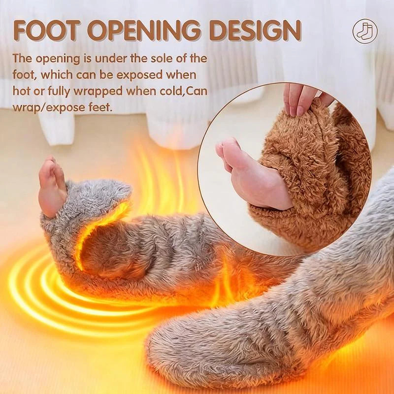 High Fuzzy Long Socks U7853