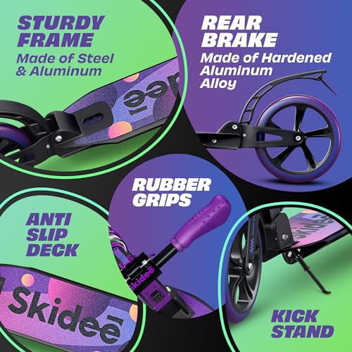 Adjustable Folding Adult Scooter with Large Wheels R788244