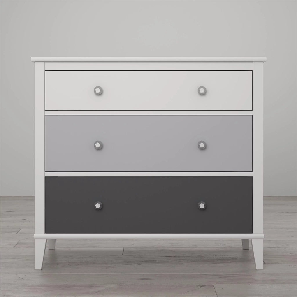 White 3 Drawer Dresser P642