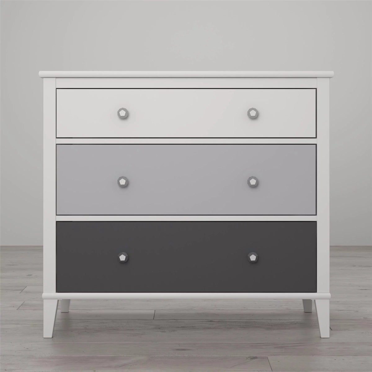 White 3 Drawer Dresser P642