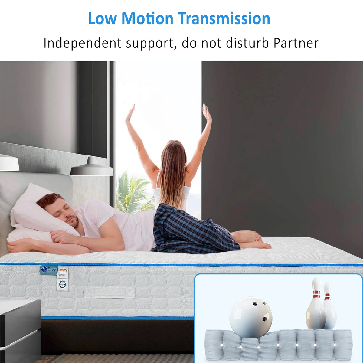 Queen Size Gel Memory Foam Hybrid Mattress H6378