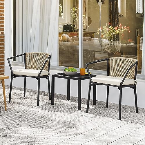 4 Pieces Outdoor Wicker Sectional Sofa Set with Cushions and Side Table L20479