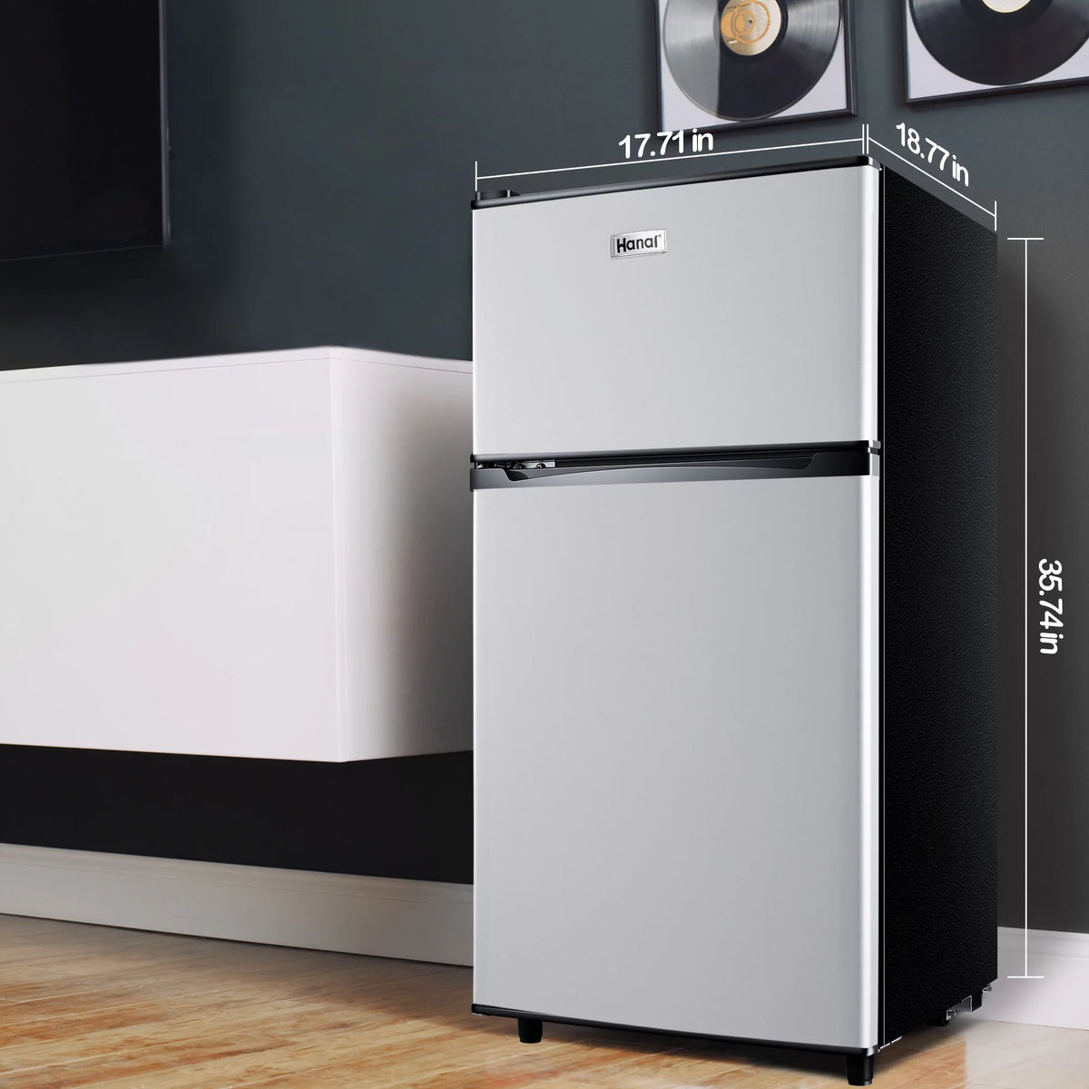 3.5 Cu ft Two Door Mini Fridge T968