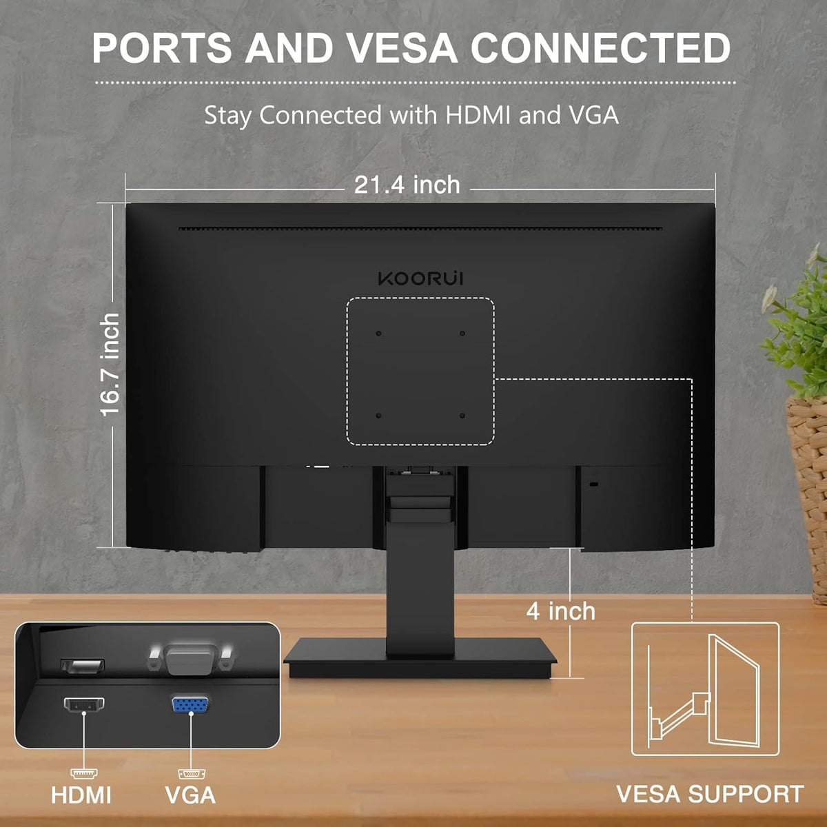 23.8 Inch FHD 1080p IPS 75Hz Computer Monitor B209783
