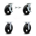 8" Rubber on Cast Iron Caster with Top Lock U958395